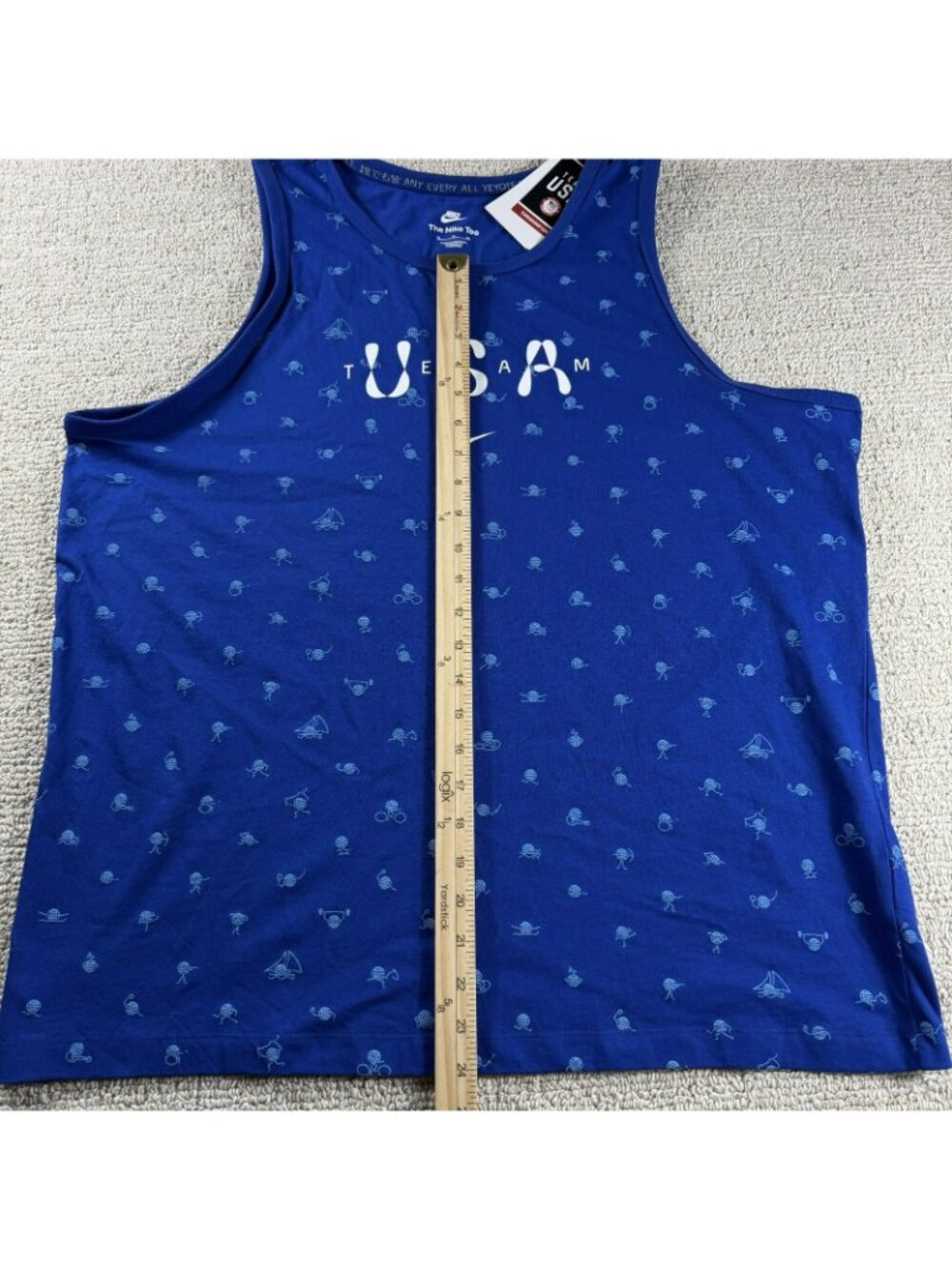 Nike Team USA Club Tank Top Blue White Men’s Size XL - Picture 4 of 7